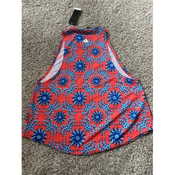 Adidas X Farm Rio Red Blue Sleeveless Tank Pull Over Active Logo Size Medium - Picture 9 of 16